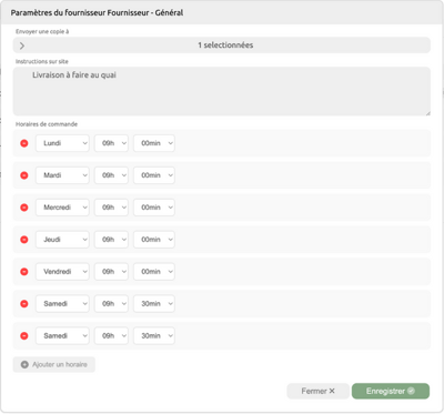 HoliORDER - Fournisseurs